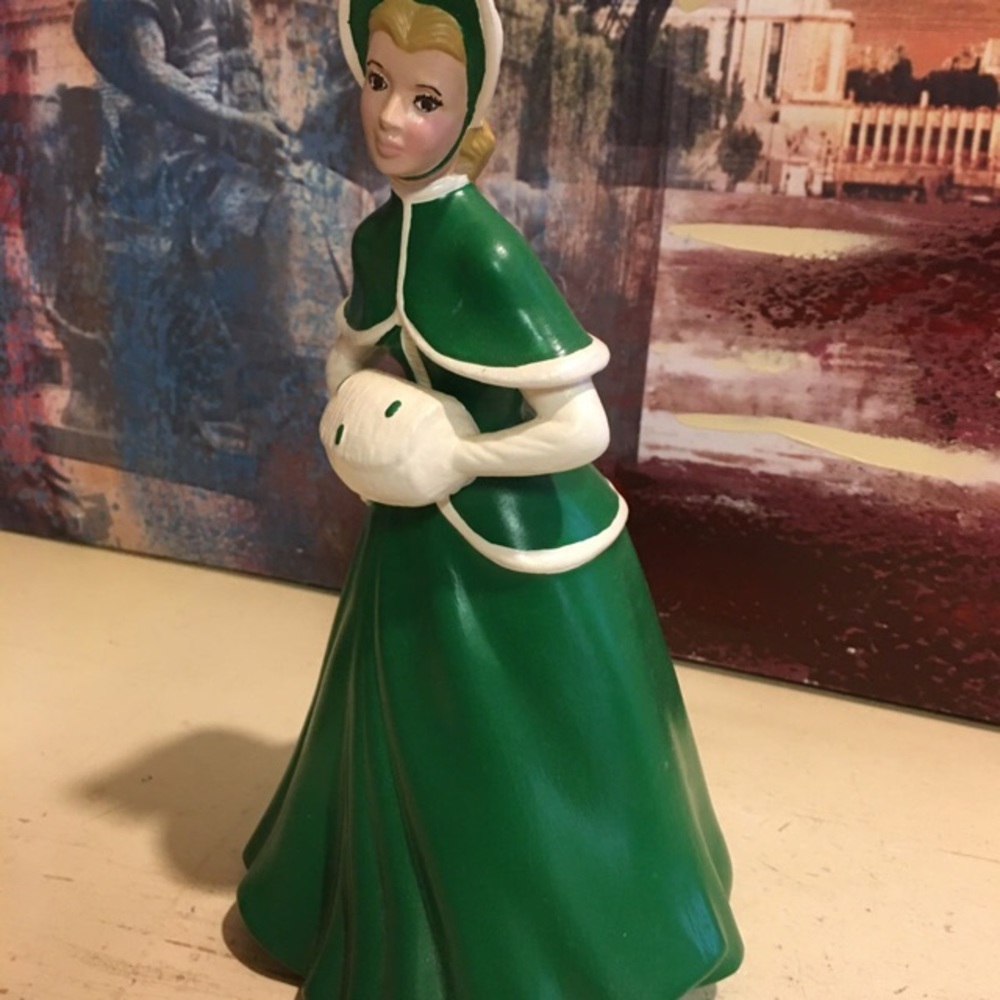VTG Holland Mold Victorian Lady Figure Hand Painted Ceramic - Picture 2 of 9